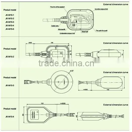 high temperature level switch water flow ball for liquid level