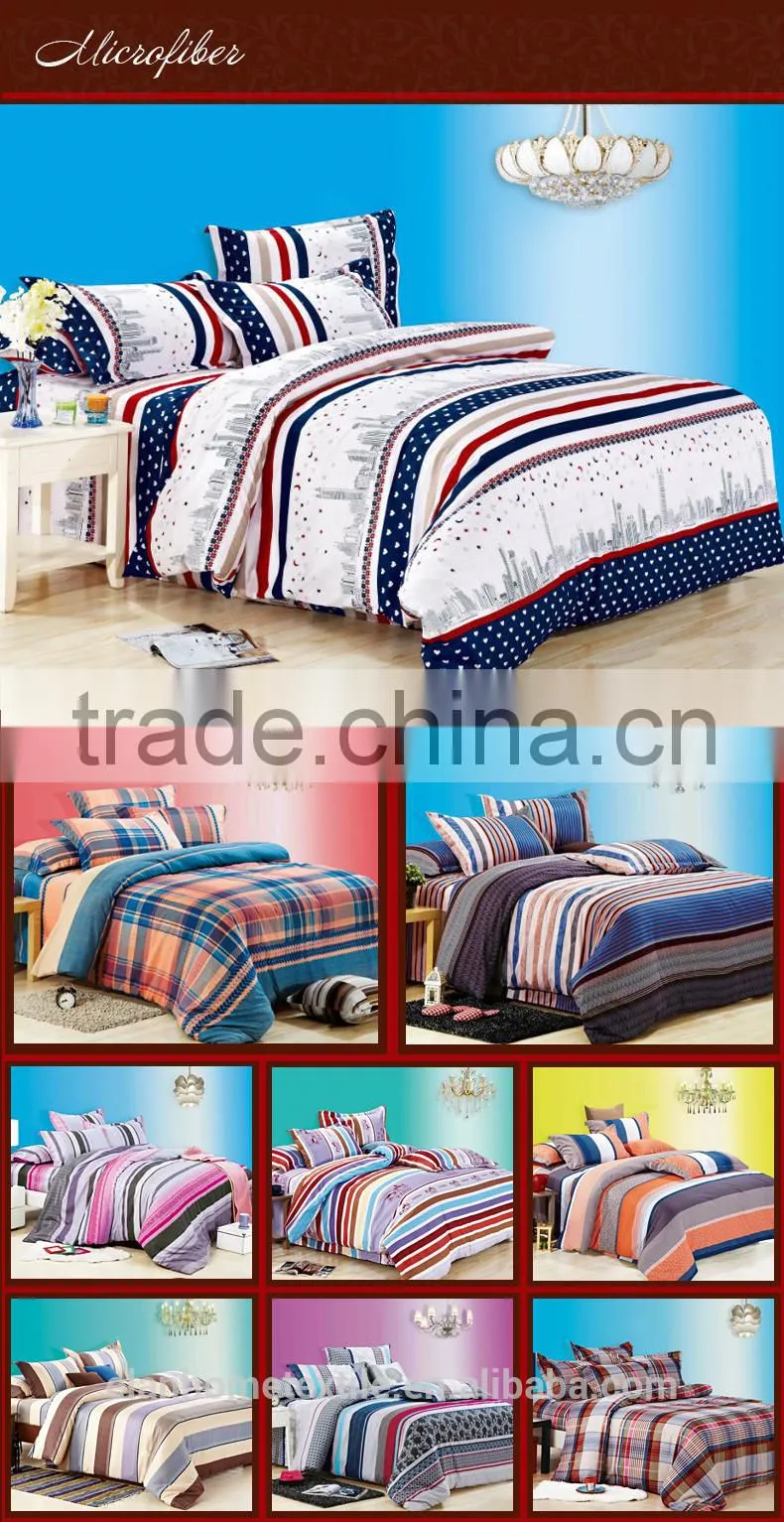 100% microfiber disperse printting luxury bedding set with zipper