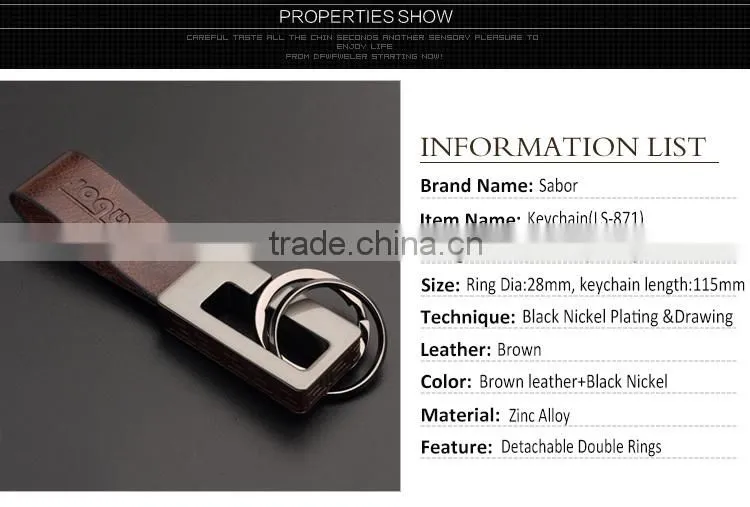 Good Quality Unique Design Leather Custom Keychain