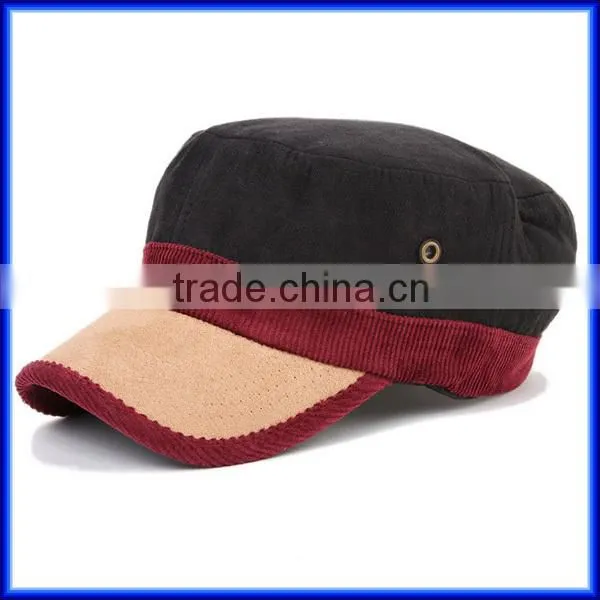 Hot sale flat top snapback cap military cap embroidered