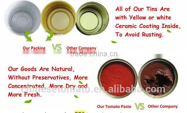 Factory supply good quality and lower price canned tomato paste