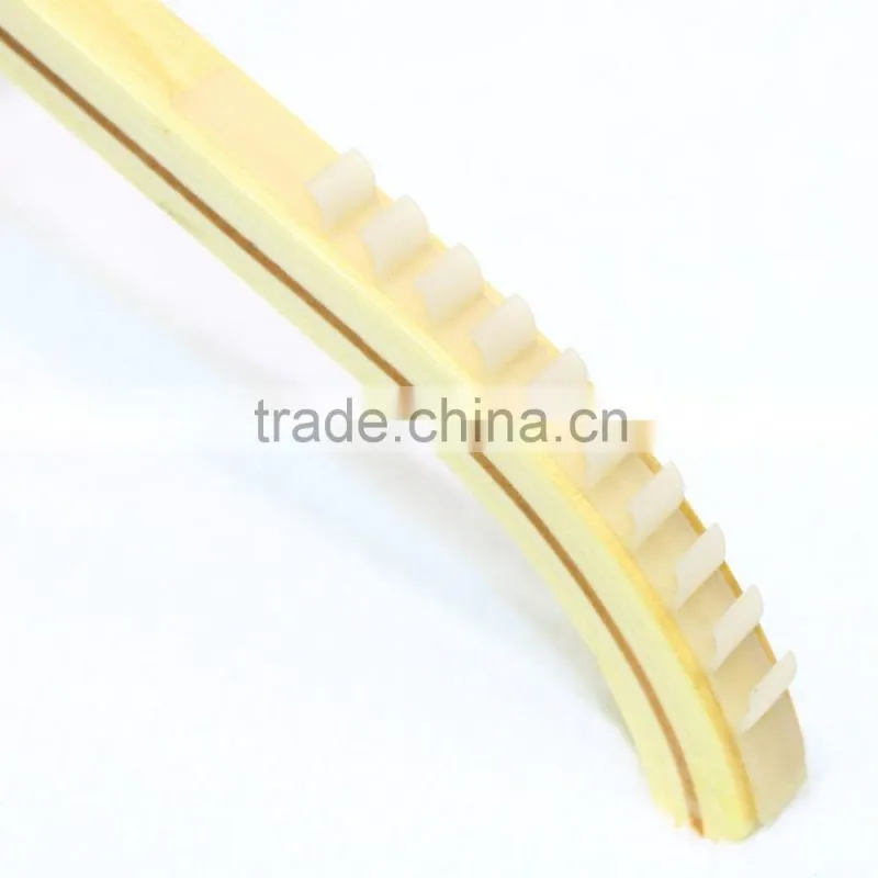 Wooden clothing hanger with non-slip film