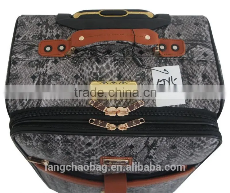 PU Leather Trolley Case Fashionable High Quality Hot Selling Travel Bags