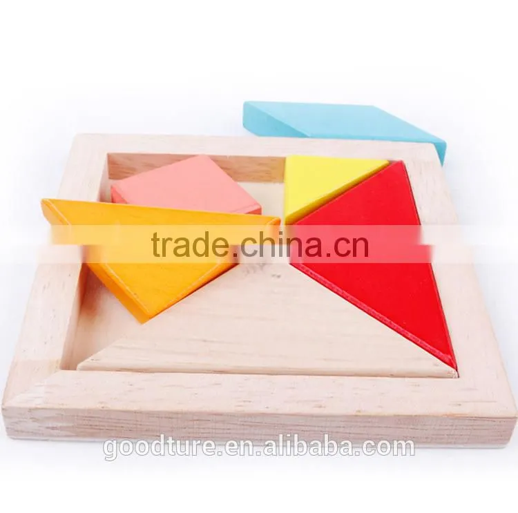 2015 Hot Sale Wooden Tangram Jigsaw Puzzle