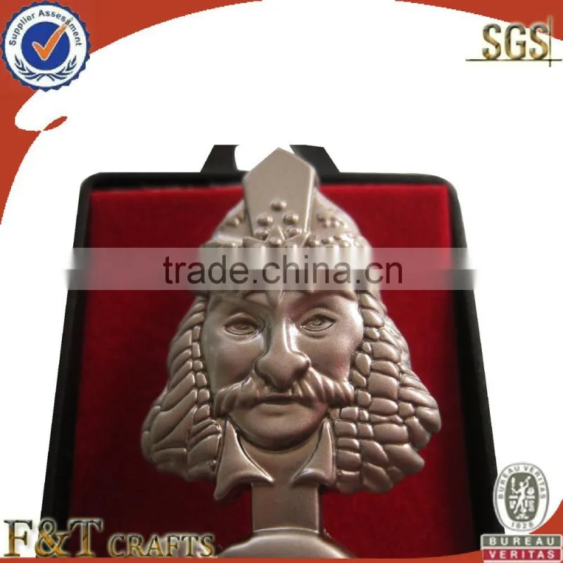 Zinc alloy 3Dbuildings high quality plating nickle spoon/souvenir gift