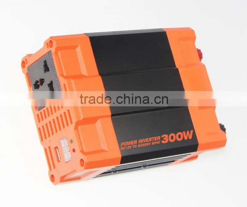 Light and handy 300W power inverter 12vdc to 220vac for car and house