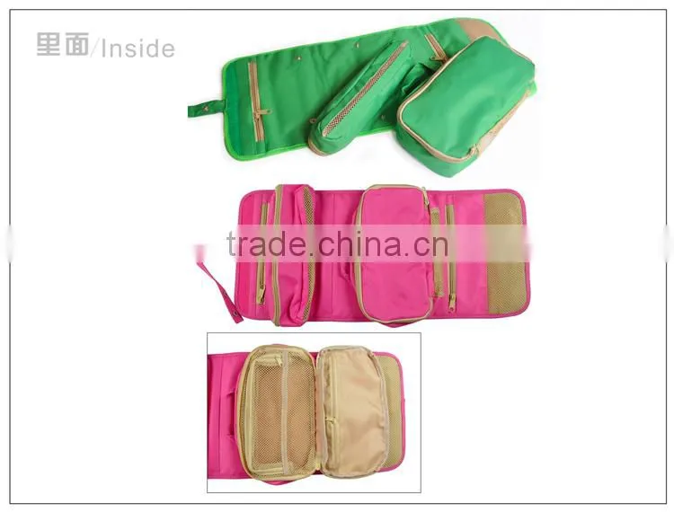 fold up makeup bag;portable Cosmetic Pouch;cosmetic bags with compartments