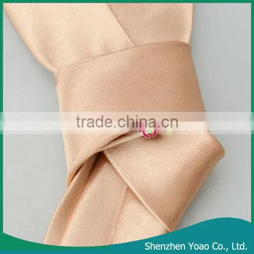5 * 145cm Delicate Pure Color Mens Silk Ties Champagne