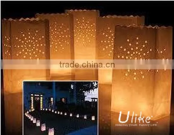 fireproof paper candle bags Printed luminary candle bags