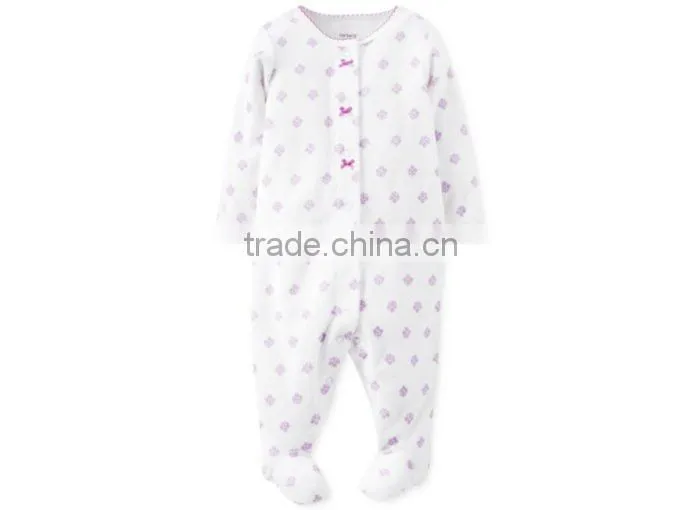 China Online Shopping 100% Cotton Infant Baby Girls Casual Long Sleeve Coverall Romper