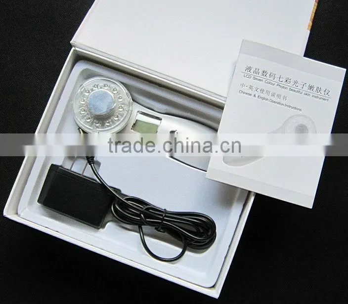 3MHz Ultrasonic Light Therapy 7 Color Light Photon Skin Rejuvenation Lightening LED Treatment System