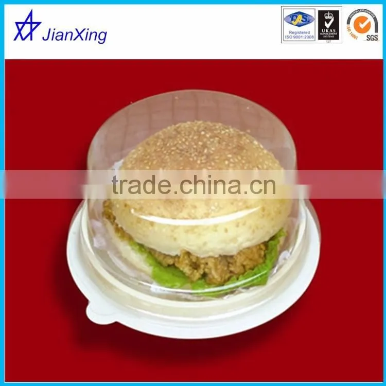 sandwich and bread plastic blister pacakging box with clear cover