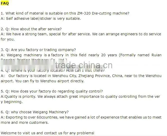ZM-320 Printed Label intermittent die cutting machine/ /label sheet and converting machine / label finish line