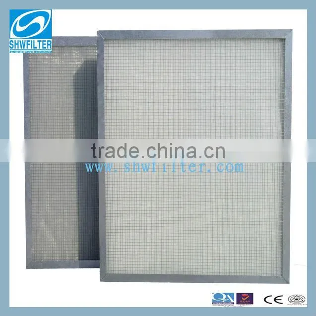 High temperature fiberglass hvac air filter