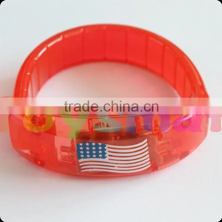 led flashing slap bracelet watch