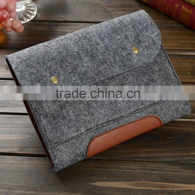 2016 new style tablet bag fashion lady pad bag high quality felt computer bag