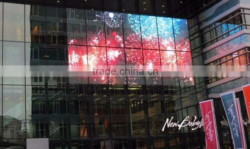 P10 Glass led screen with high transparent rate indoor flexible led curtain display