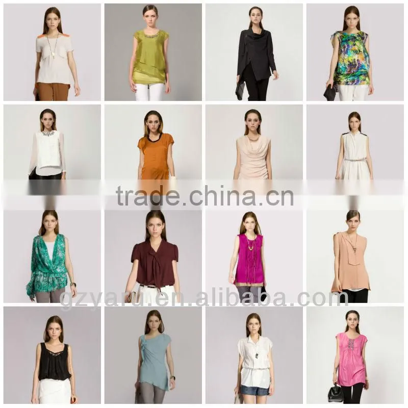 Mulberry silk flower fashion loose two single blouse