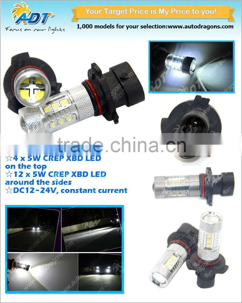 80W 850LM H4 H7 H9 H11 H16 9005 9006 LED Low Beam Headlights DRL Fog Bulbs