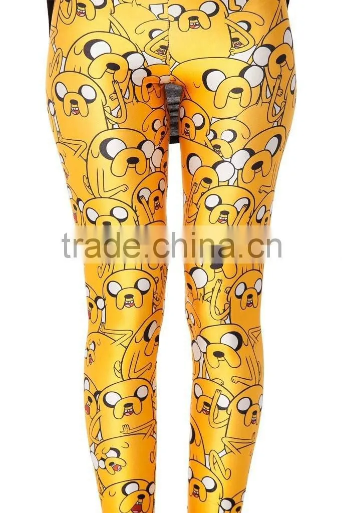 Adventure time digital printing cartoon 3d leggings pretty fashion women leggings