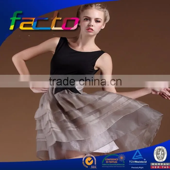 China design 2015 Best popular fabric Polyester organza for fashion dress