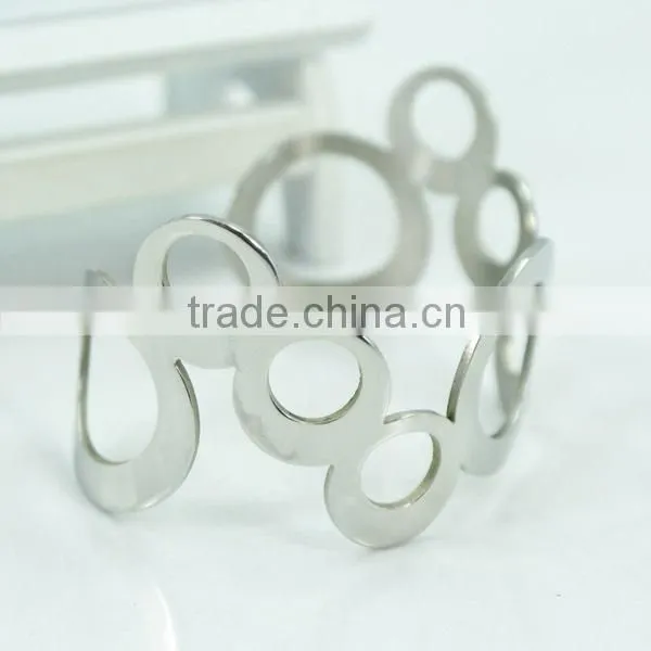 wholesale stailess steel hollow bracelet cuff bangles
