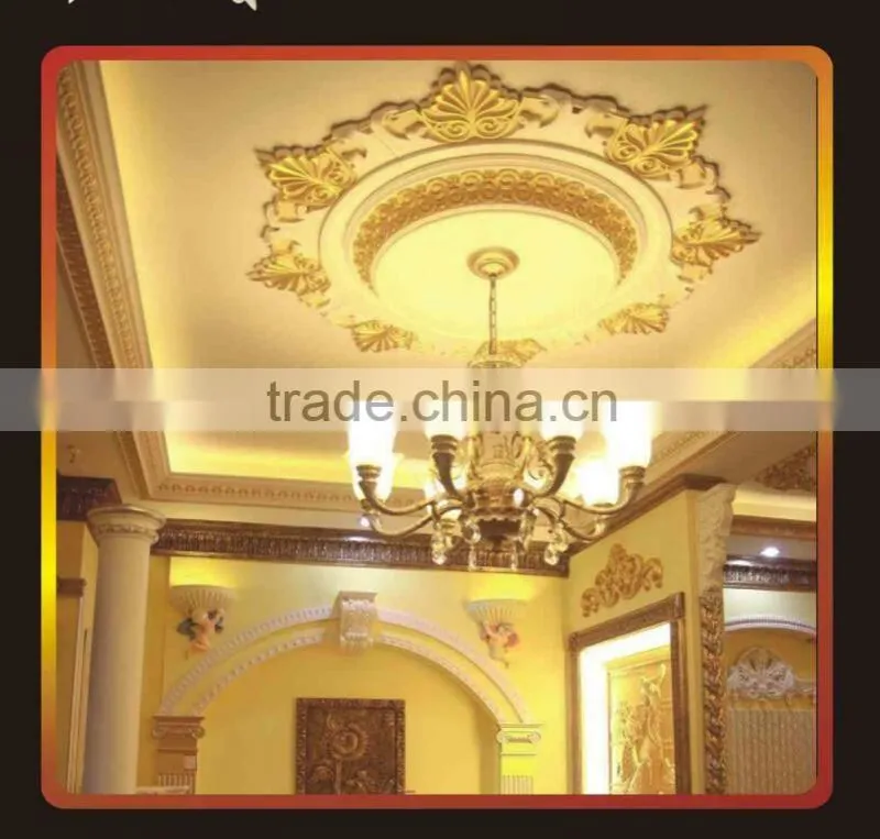 European-style PU carved ceiling medallion with fashion designs