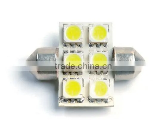Festoon led 6SMD 5050 28/31/36/39/41/43mm SV8.5 car led festoon lighting