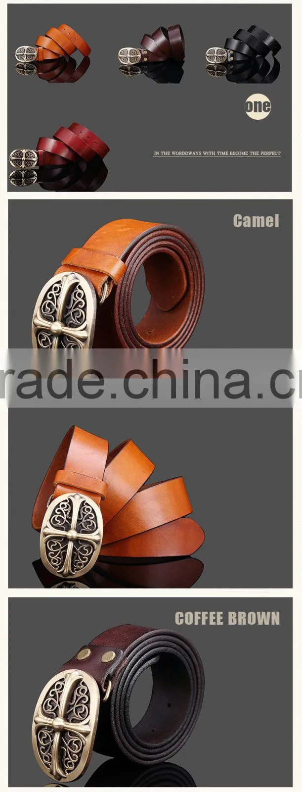 2015 China Factory Good Order Nice Design Leather Belt Women