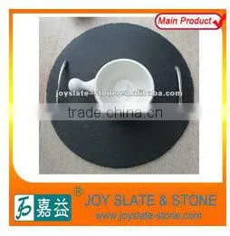 Natural Stone Black Square Coasters slate table mats table runners