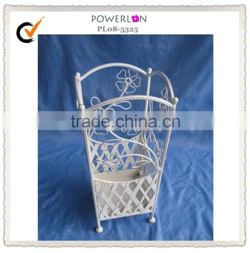white wrought iron umbrella stand for garden for hotel