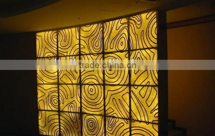interior wall panel decoration, Artificial Transparent Backlit Resin Stone Panel