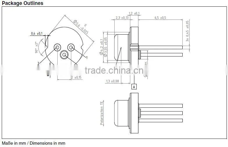 OSRAM TO56 450nm blue laser diode 1000mw blue laser burning