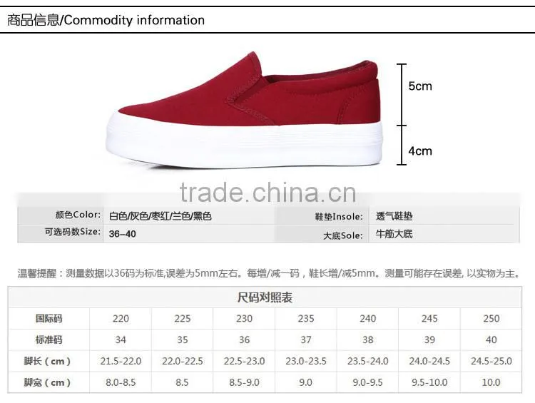 Plus Size 35-40 Flat Platform Shoes Woman Flat Canvas Lazy Shoes Female Fashion Trifle Thick Crust Shoes Footwear Women Shoes