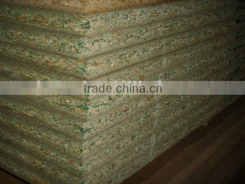 9m12mm15mm18mm E1 and E2 grade chipboard/particle board-Green core moistureproof particle board