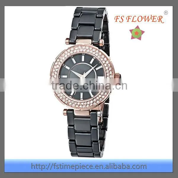 sapphire crystal ceramic watch with ceramic watch band vogue watch 2014