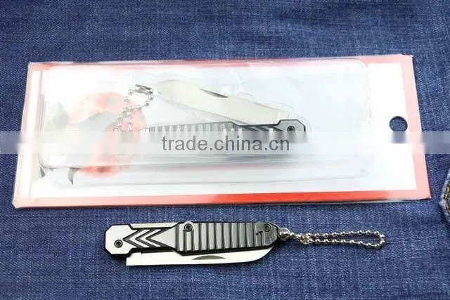 OEM 440C stainless steel small folding knife with Blister package