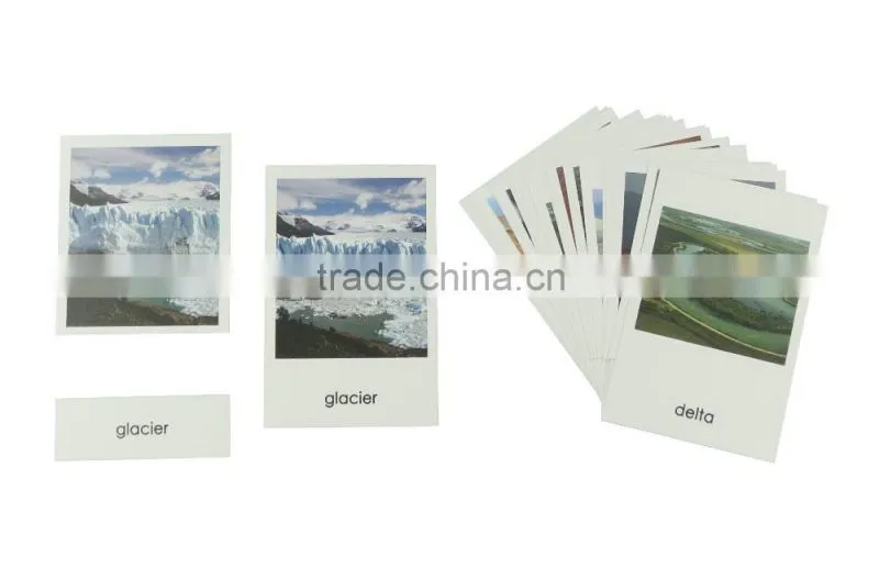 educational toys plastic shapes Topography cards