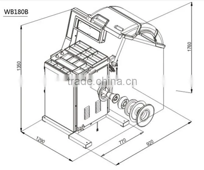 Tyre Balancer China Truck Wheel Balancer WB180