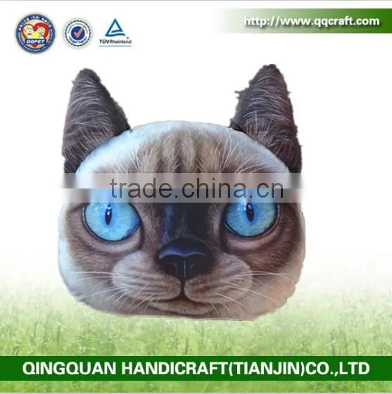 Aimigou wholesale Cat Face Throw Pillow Animal Head Shaped neck Pillow