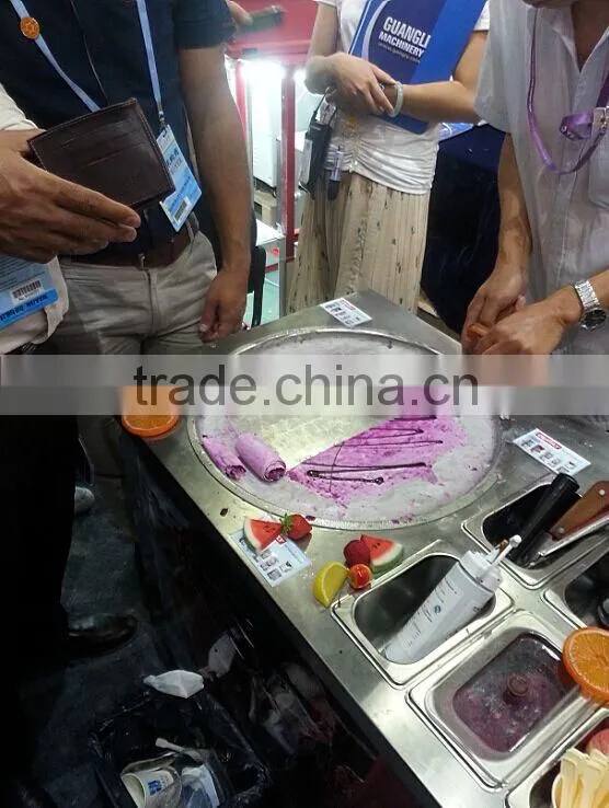 2016 New Style -30 C degree Fried Ice Cream Machine double pan new machine in stock