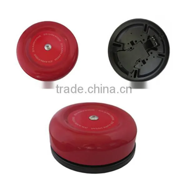 12V or 24v red color round fire alarm bell