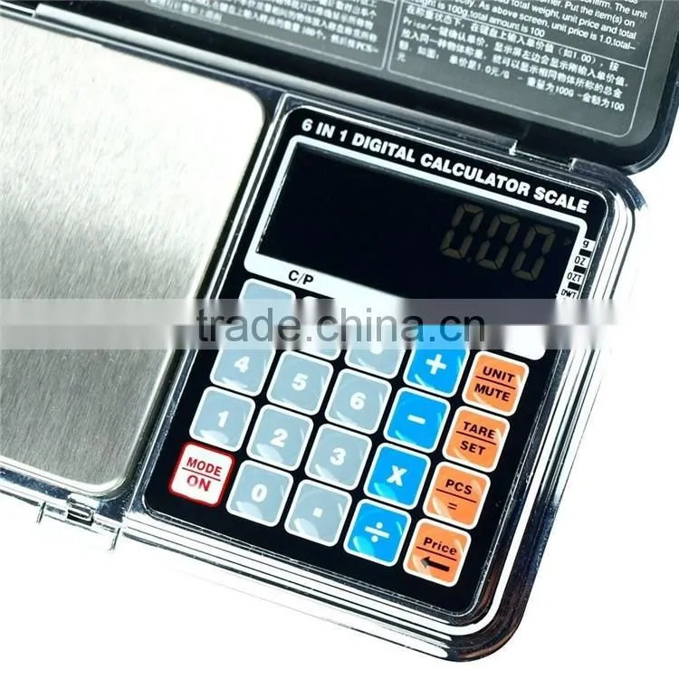 Digital Multi-function pocket Scale With Calculator,thermometer