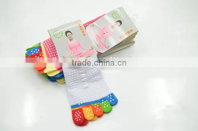 Colorful Toe Socks Five Fingers Cotton Socks Women Yoga Socks 6 Colors