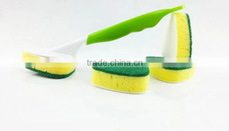 kitchen cleaning long handle cleaning sponge brush cleaning sponges with handle