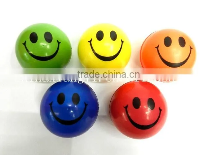 Smiling face ball High quality children toy balls Soft anti stress ball,PU foam Ball