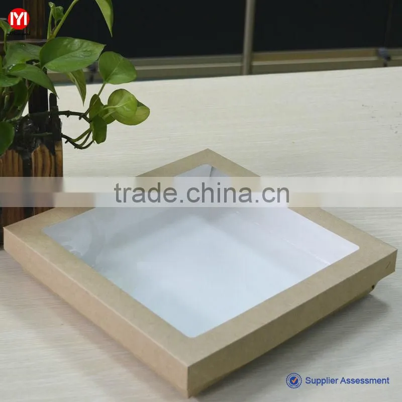 Take away disposable round paper salad box