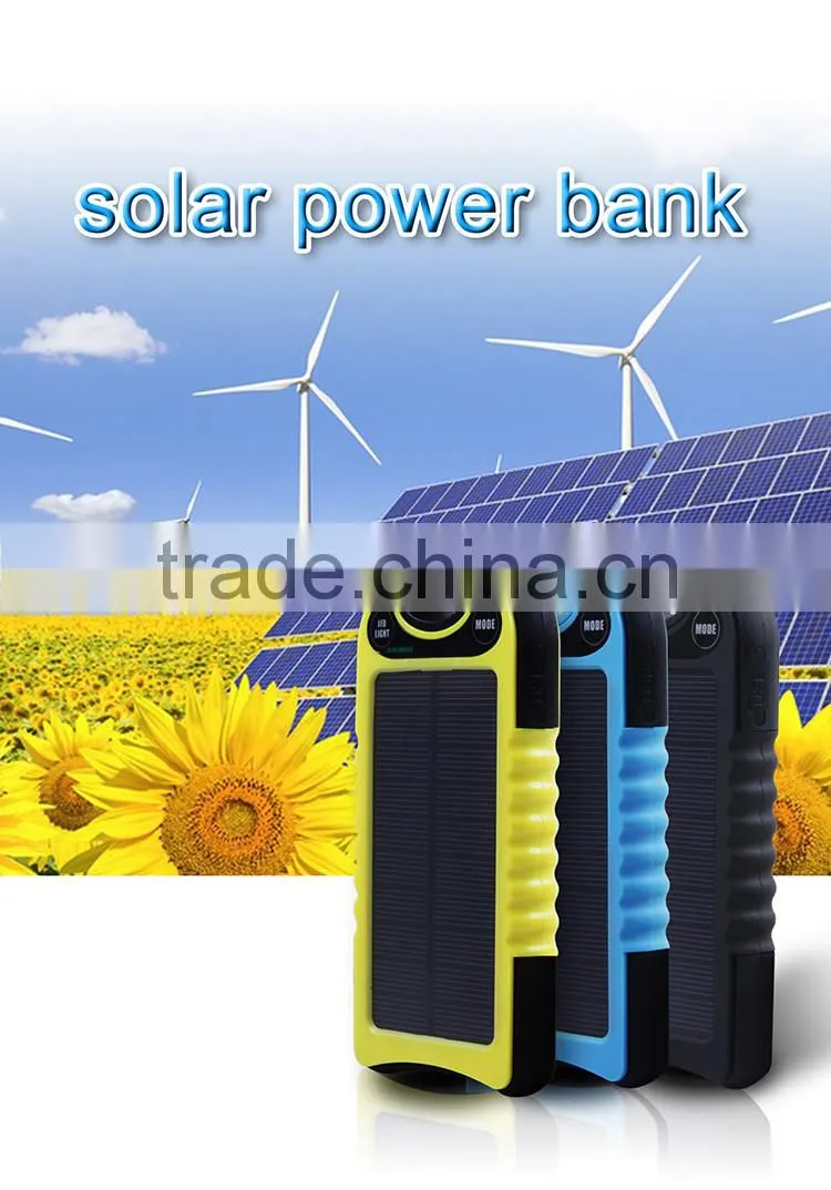 Stylish solar battery design Solar Mobile Charger,1.2w Solar Charger Power Bank