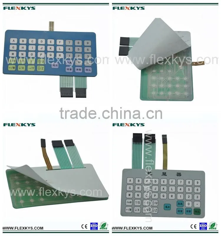 Plastic flat keypad membrane