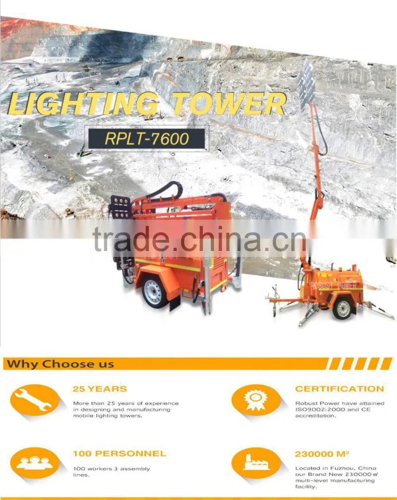 LED lamp mobile lighting tower